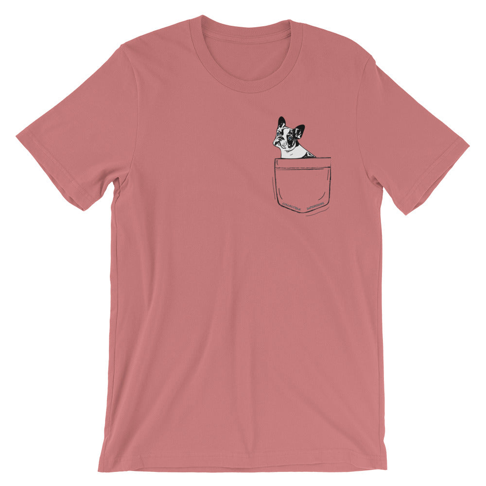 &quot;Pocket Full of Frenchie&quot; Short-Sleeve Unisex T-Shirt