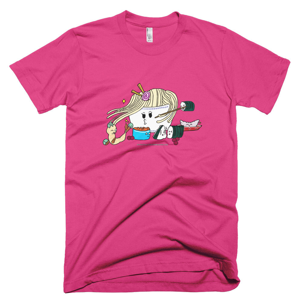 &quot;Ramen Meets Sushi&quot; Unisex Fine Jersey Cotton T-Shirt