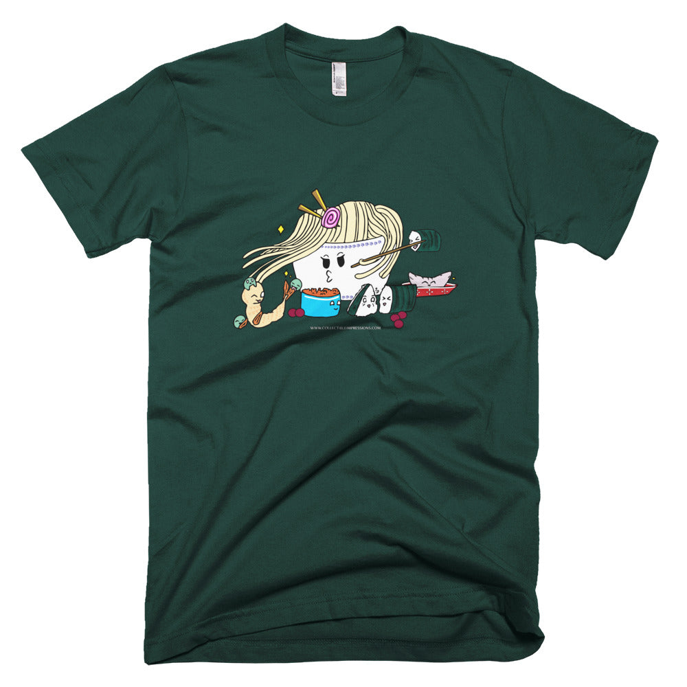 &quot;Ramen Meets Sushi&quot; Unisex Fine Jersey Cotton T-Shirt
