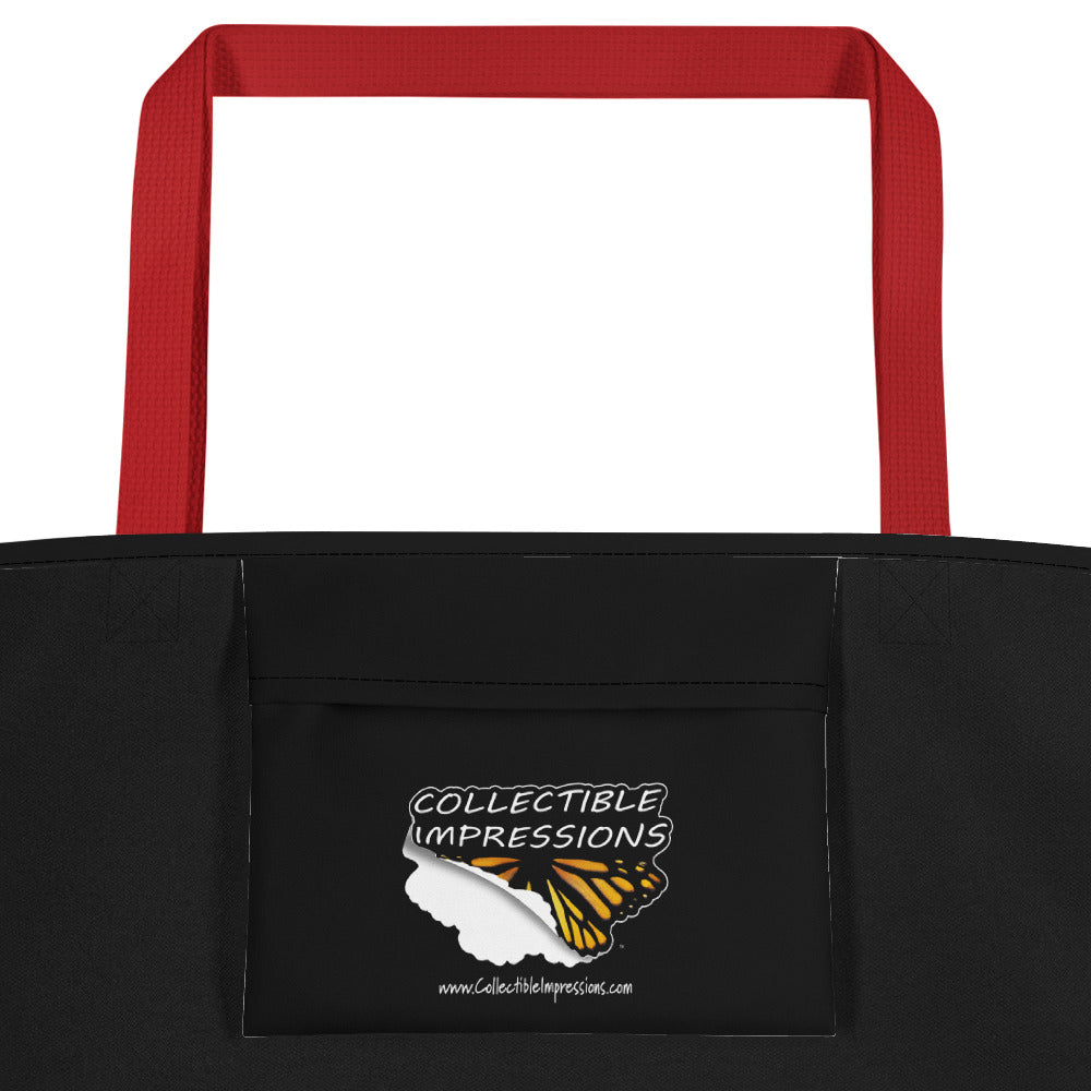 Collectible Impressions (Die Cut Sticker Style Logo) Beach Bag