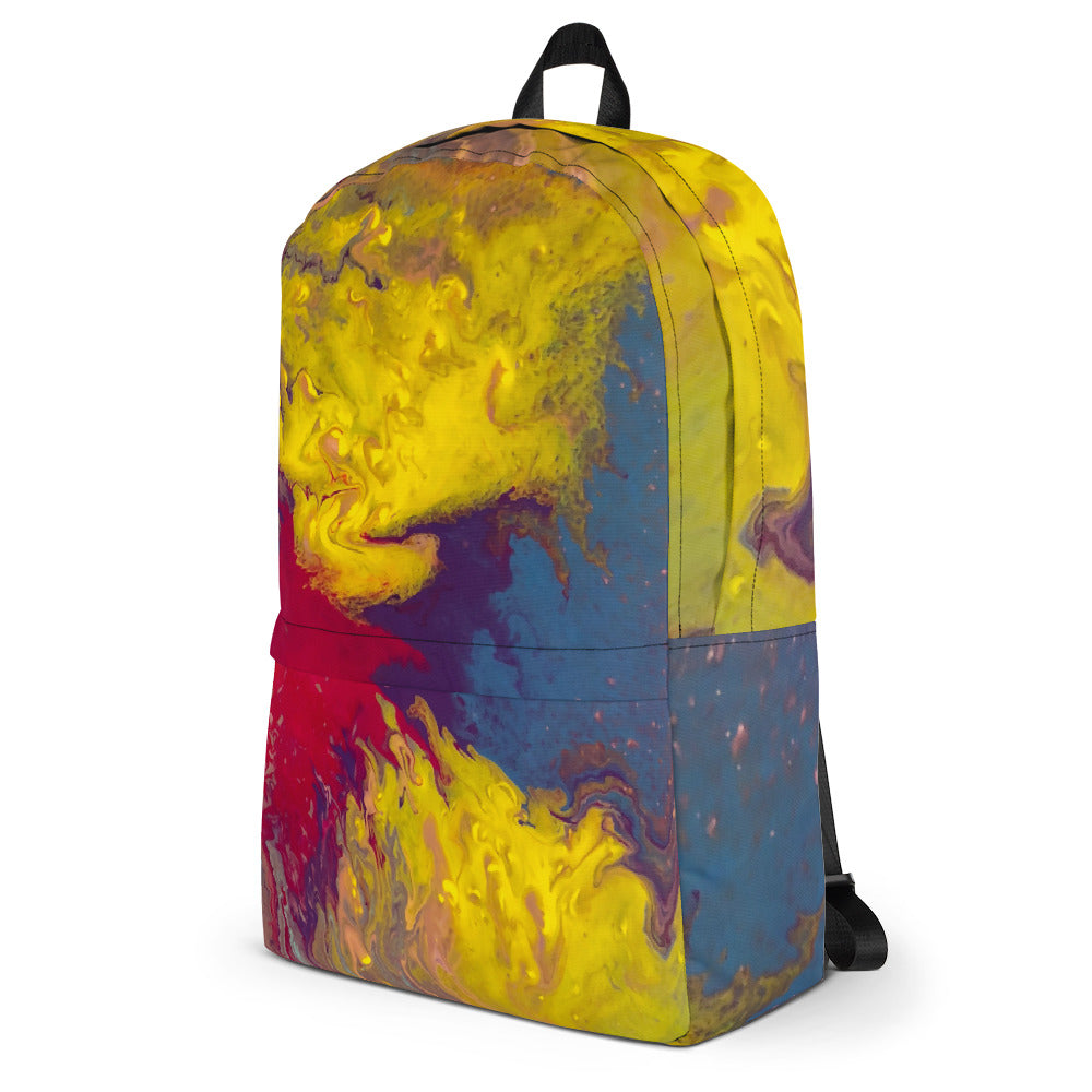 Casual Style Backpack &quot;Rainbow Lava&quot; Art