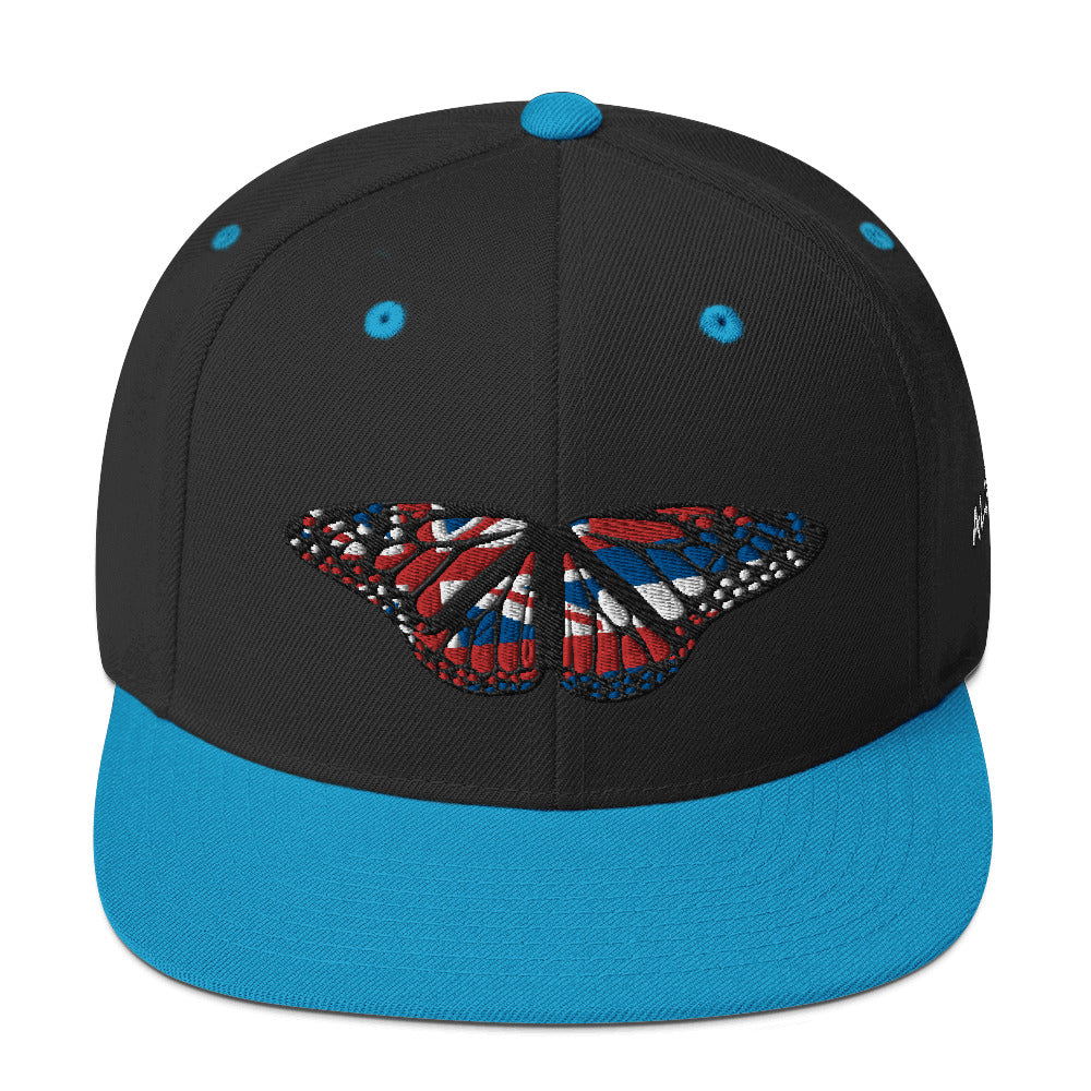 &quot;Hawaiian Butterfly Design&quot; Embroidered Snapback Style Hat
