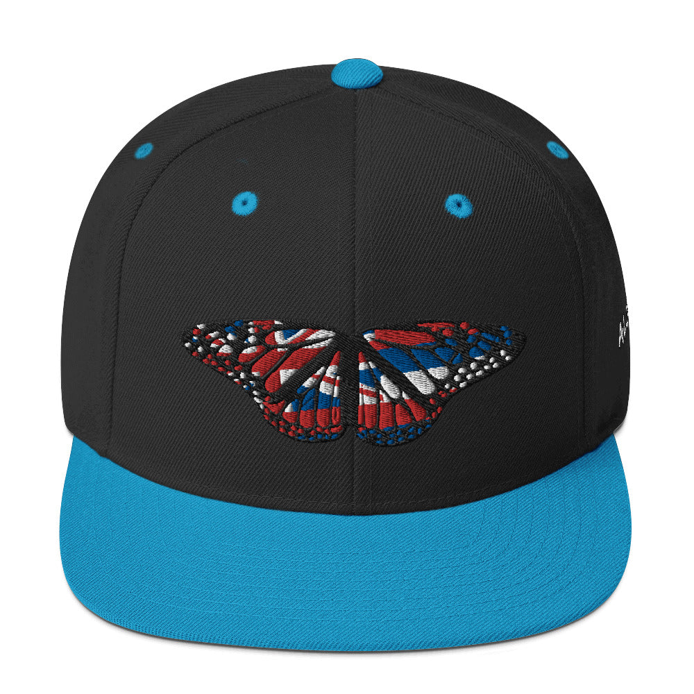 "Hawaiian Butterfly Design" Embroidered Snapback Style Hat