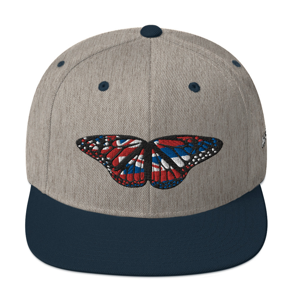 &quot;Hawaiian Butterfly Design&quot; Embroidered Snapback Style Hat