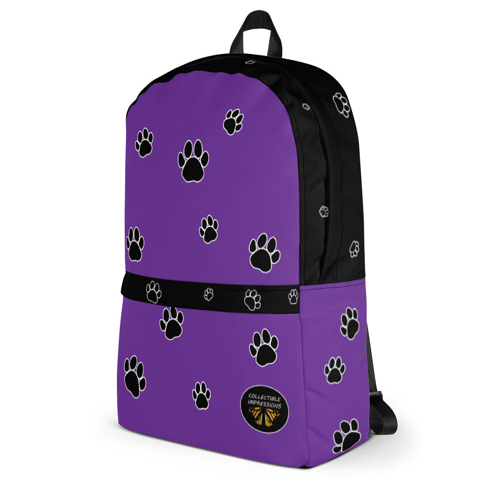 Backpack (Paw Print Purple)