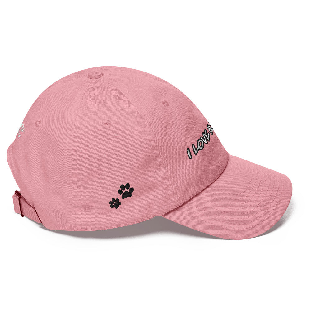 &quot;I Love Bulldogs&quot; (With Heart Shape) Embroidered Hat/Cap