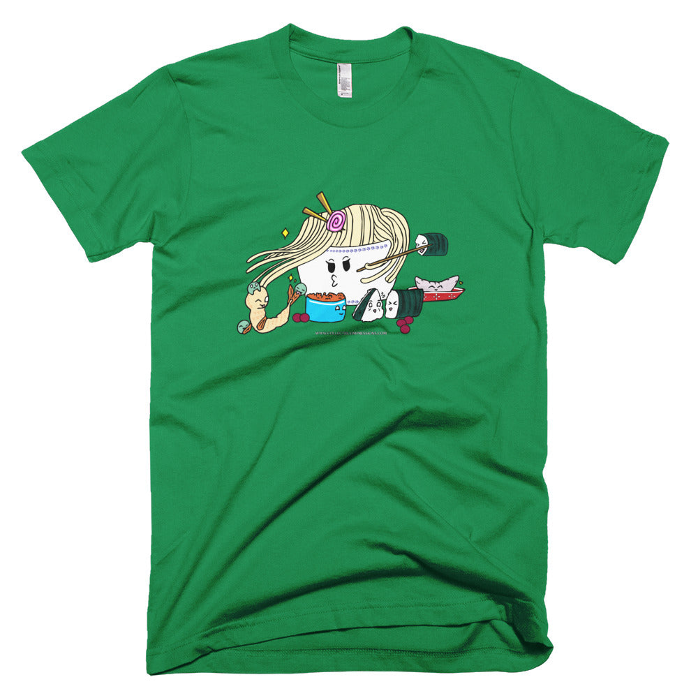 &quot;Ramen Meets Sushi&quot; Unisex Fine Jersey Cotton T-Shirt