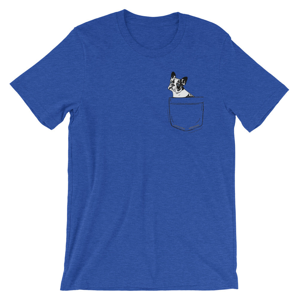 &quot;Pocket Full of Frenchie&quot; Short-Sleeve Unisex T-Shirt