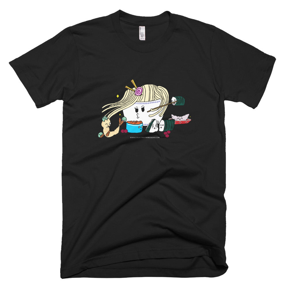 &quot;Ramen Meets Sushi&quot; Unisex Fine Jersey Cotton T-Shirt