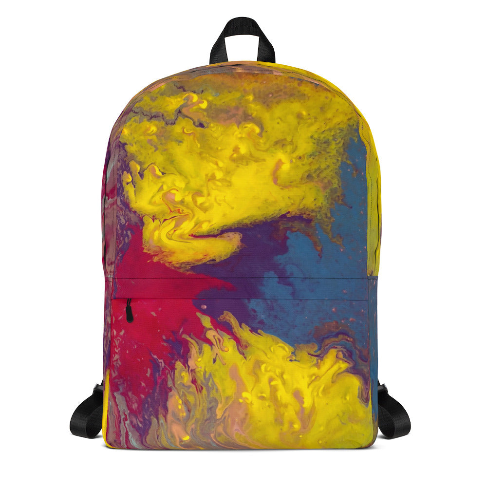 Casual Style Backpack &quot;Rainbow Lava&quot; Art