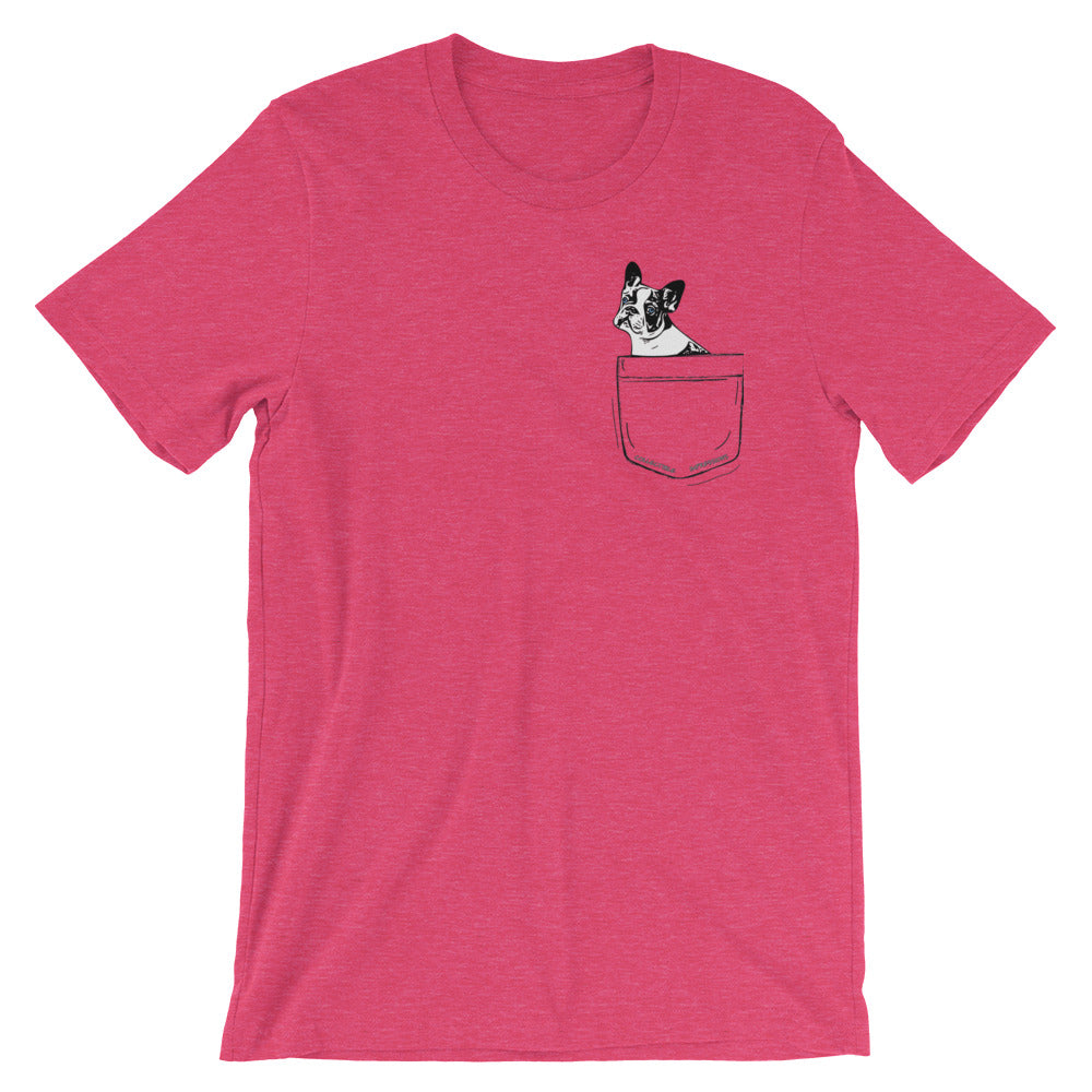 &quot;Pocket Full of Frenchie&quot; Short-Sleeve Unisex T-Shirt