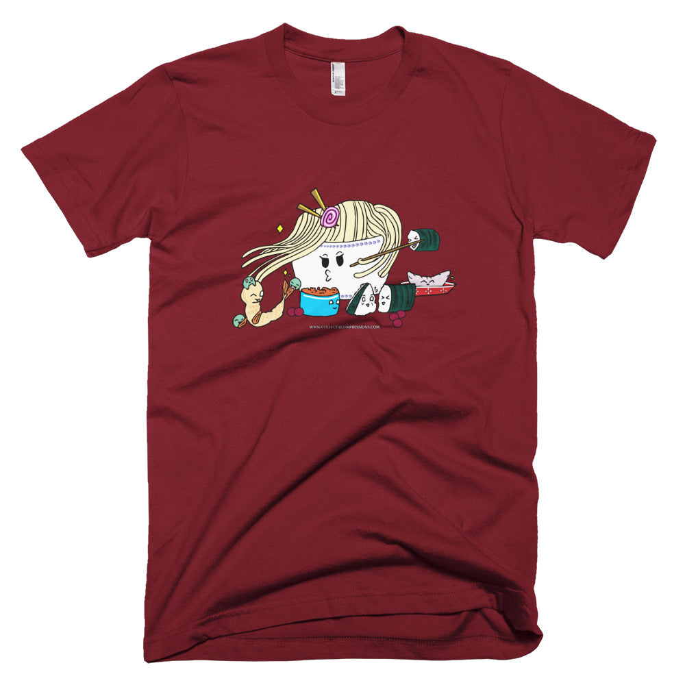 &quot;Ramen Meets Sushi&quot; Unisex Fine Jersey Cotton T-Shirt