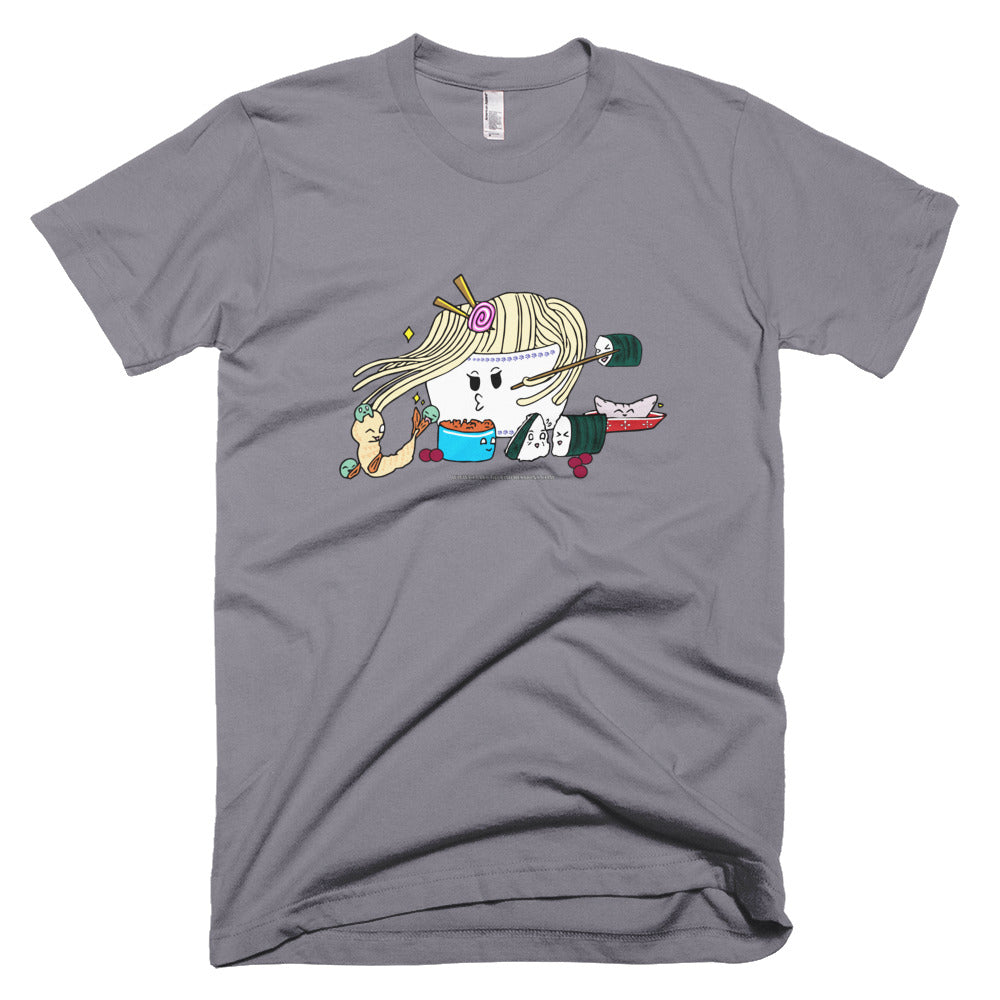 &quot;Ramen Meets Sushi&quot; Unisex Fine Jersey Cotton T-Shirt