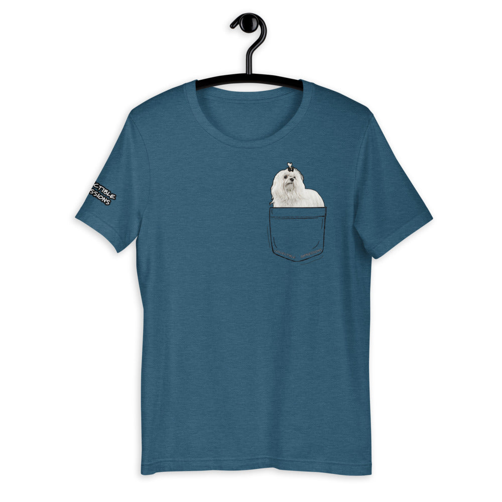 &quot;Pocket Full of Maltese&quot; Short-Sleeve Unisex T-Shirt