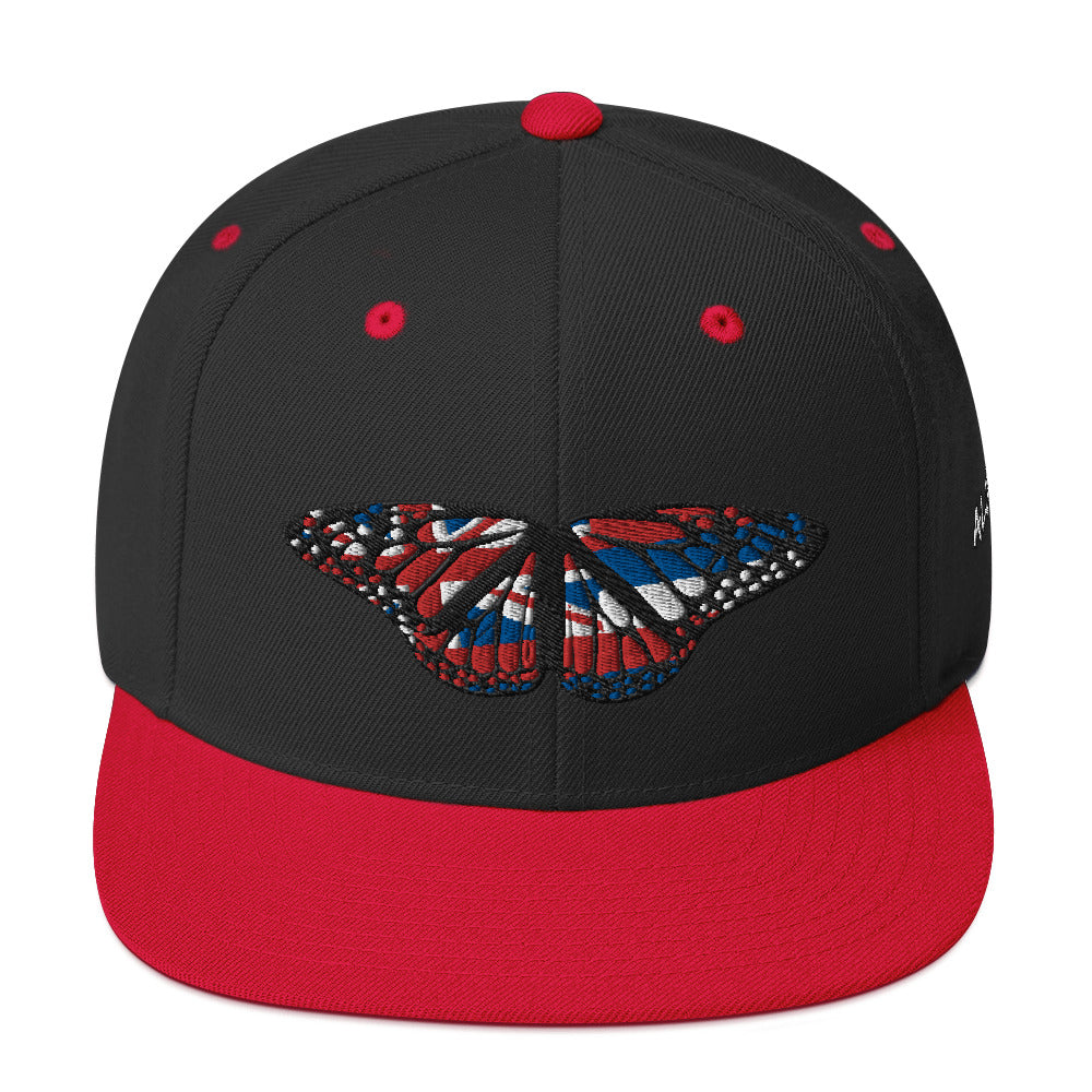 &quot;Hawaiian Butterfly Design&quot; Embroidered Snapback Style Hat