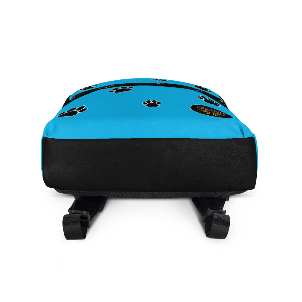 Backpack (Paw Print-Light Blue)