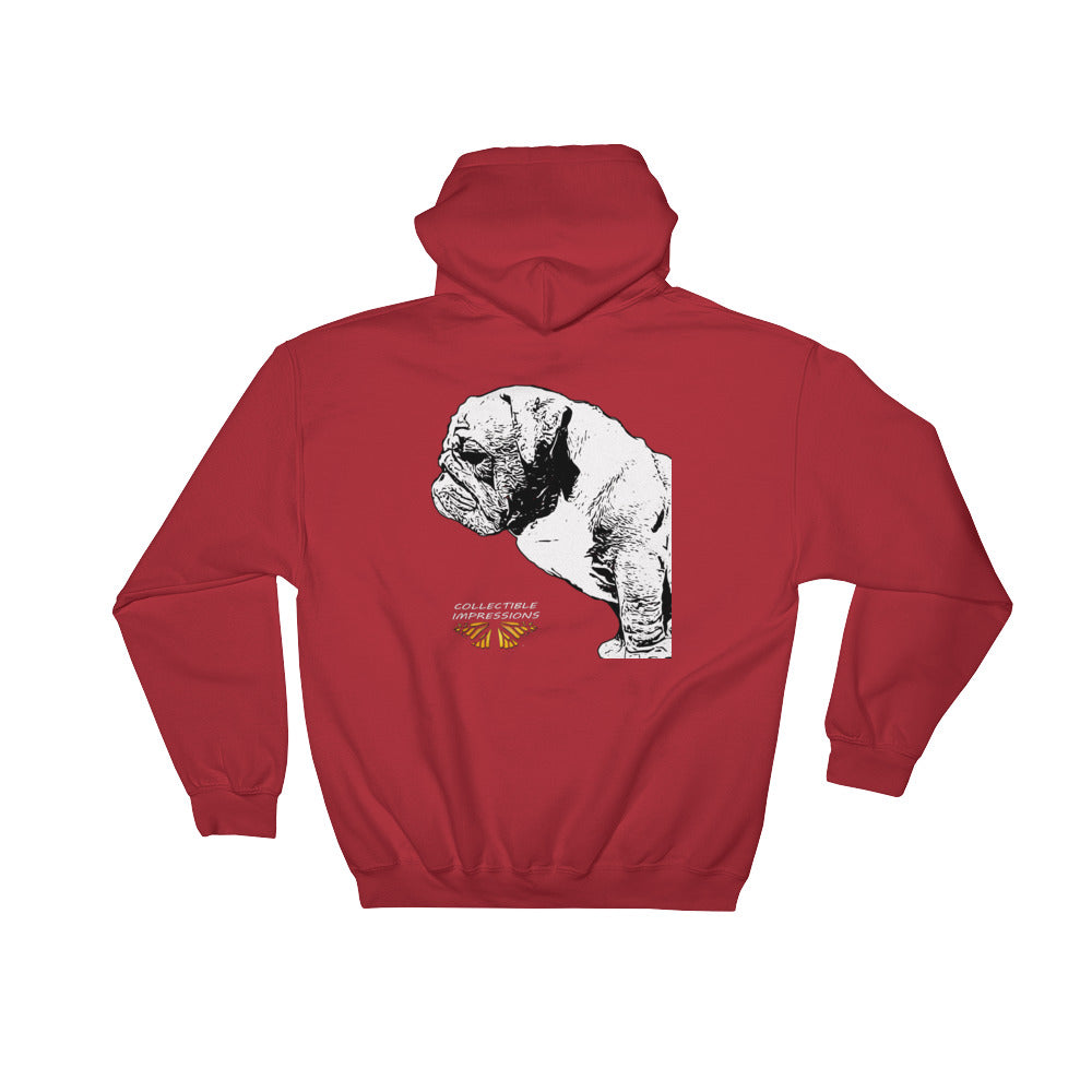 &quot;I LOVE BULLDOGS&quot; Hooded Pullover Sweatshirt