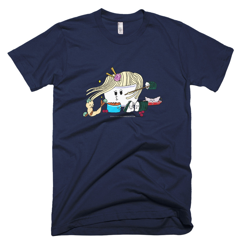 &quot;Ramen Meets Sushi&quot; Unisex Fine Jersey Cotton T-Shirt