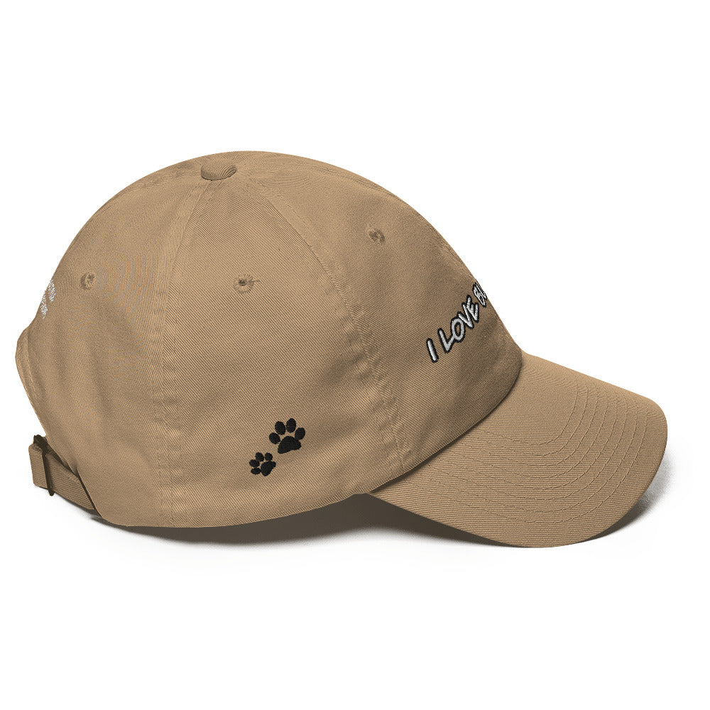 &quot;I Love Bulldogs&quot; (With Heart Shape) Embroidered Hat/Cap