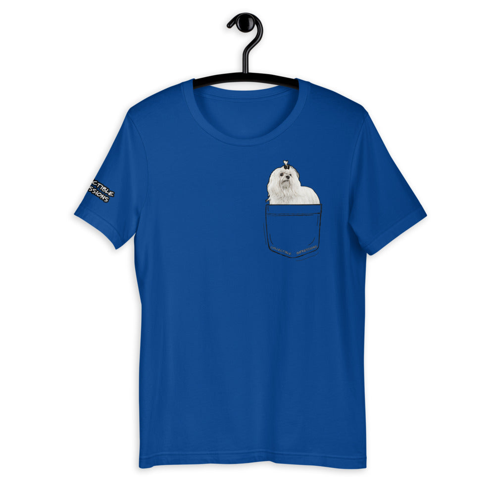 &quot;Pocket Full of Maltese&quot; Short-Sleeve Unisex T-Shirt