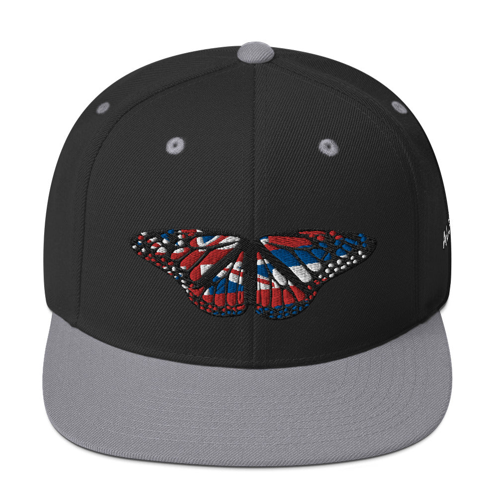 &quot;Hawaiian Butterfly Design&quot; Embroidered Snapback Style Hat