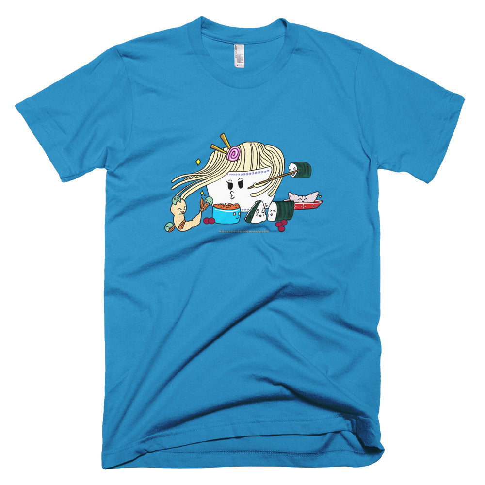 &quot;Ramen Meets Sushi&quot; Unisex Fine Jersey Cotton T-Shirt