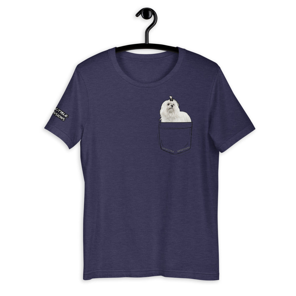 "Pocket Full of Maltese" Short-Sleeve Unisex T-Shirt