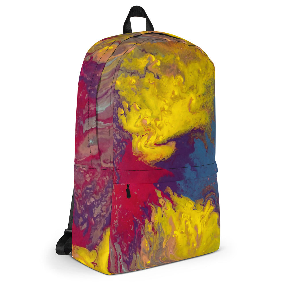Casual Style Backpack &quot;Rainbow Lava&quot; Art