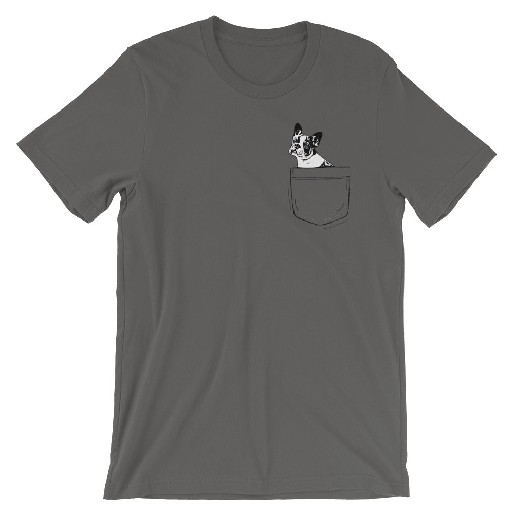 &quot;Pocket Full of Frenchie&quot; Short-Sleeve Unisex T-Shirt
