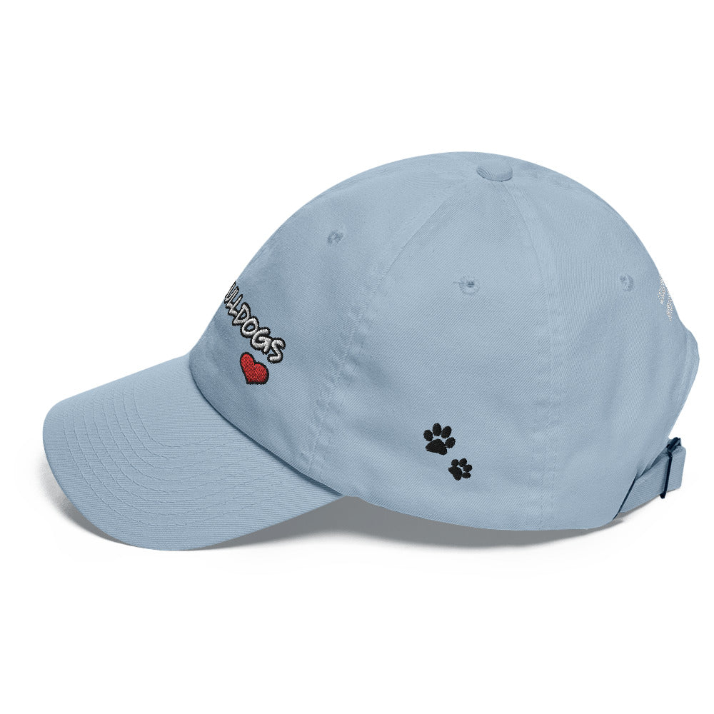 &quot;I Love Bulldogs&quot; (With Heart Shape) Embroidered Hat/Cap