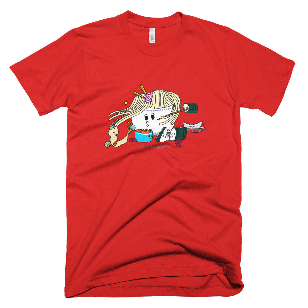 &quot;Ramen Meets Sushi&quot; Unisex Fine Jersey Cotton T-Shirt