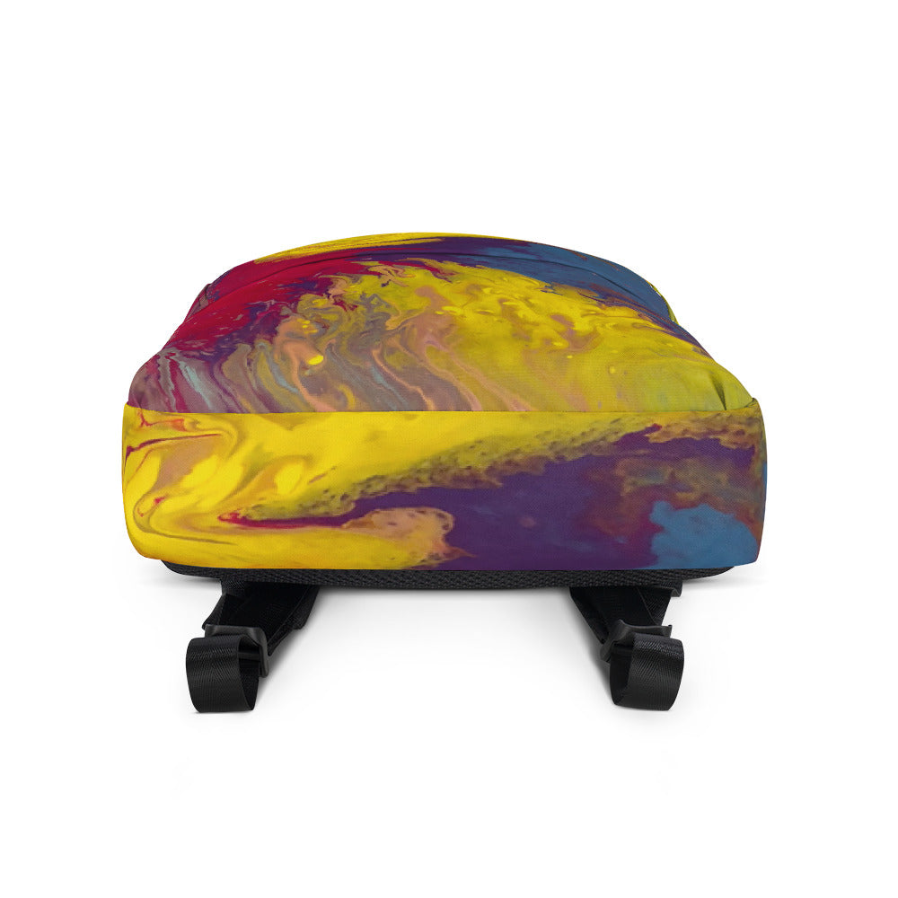 Casual Style Backpack &quot;Rainbow Lava&quot; Art