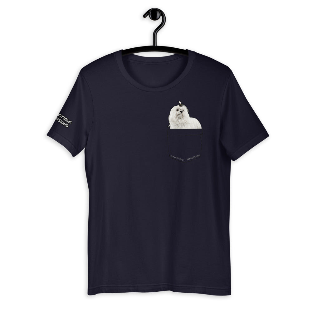 &quot;Pocket Full of Maltese&quot; Short-Sleeve Unisex T-Shirt