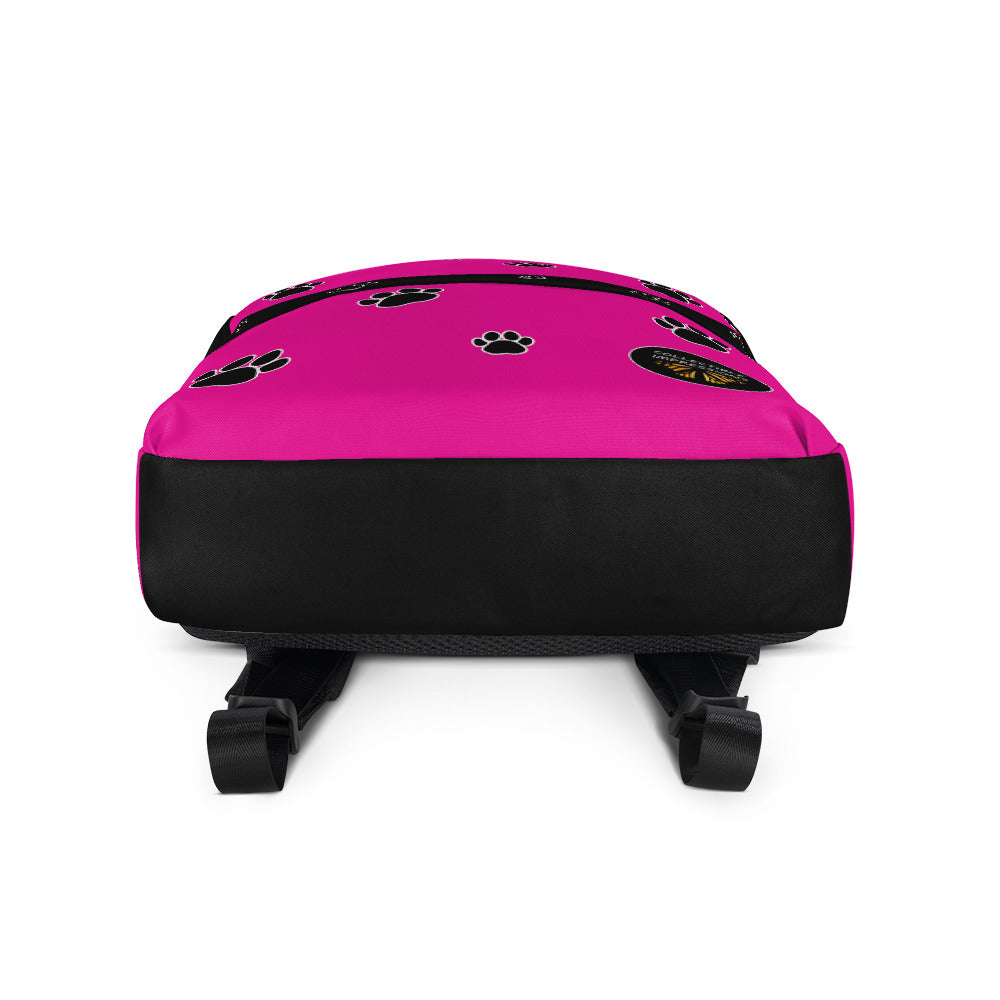 Backpack (Paw Print-Pink)
