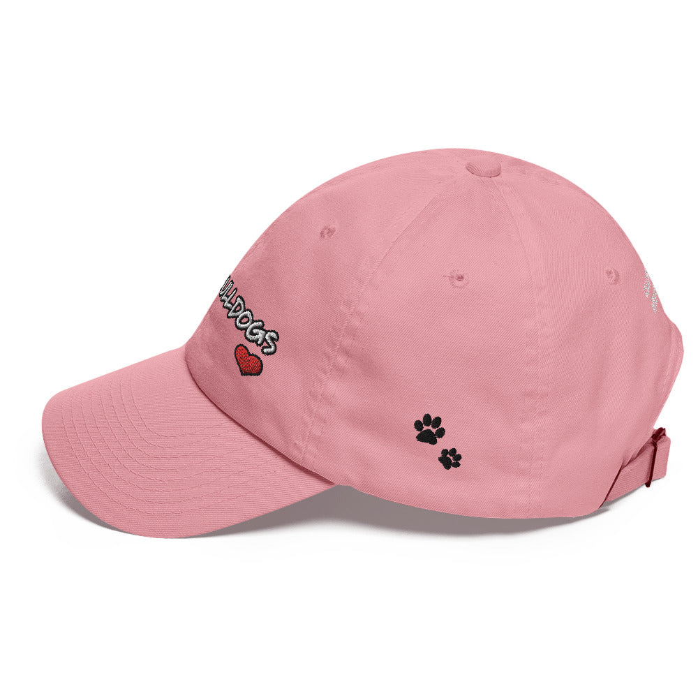 &quot;I Love Bulldogs&quot; (With Heart Shape) Embroidered Hat/Cap