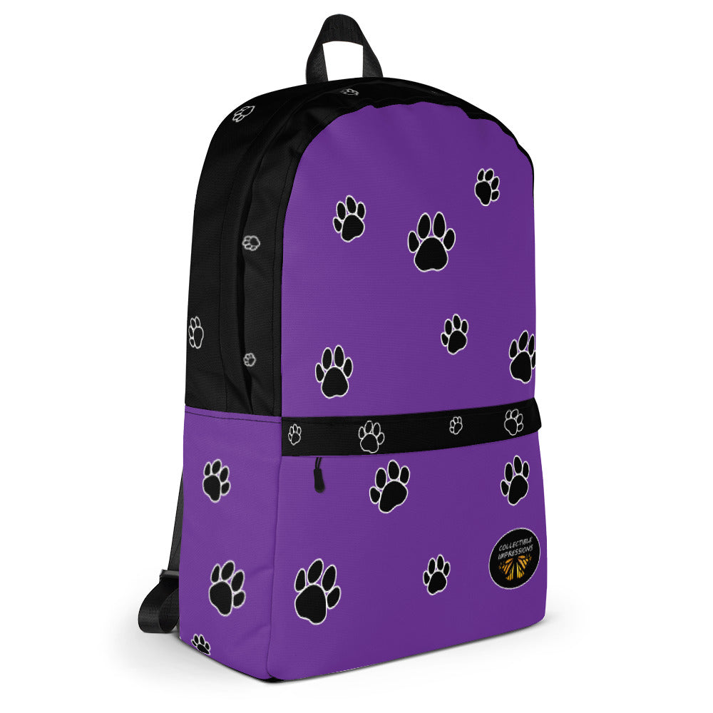 Backpack (Paw Print Purple)