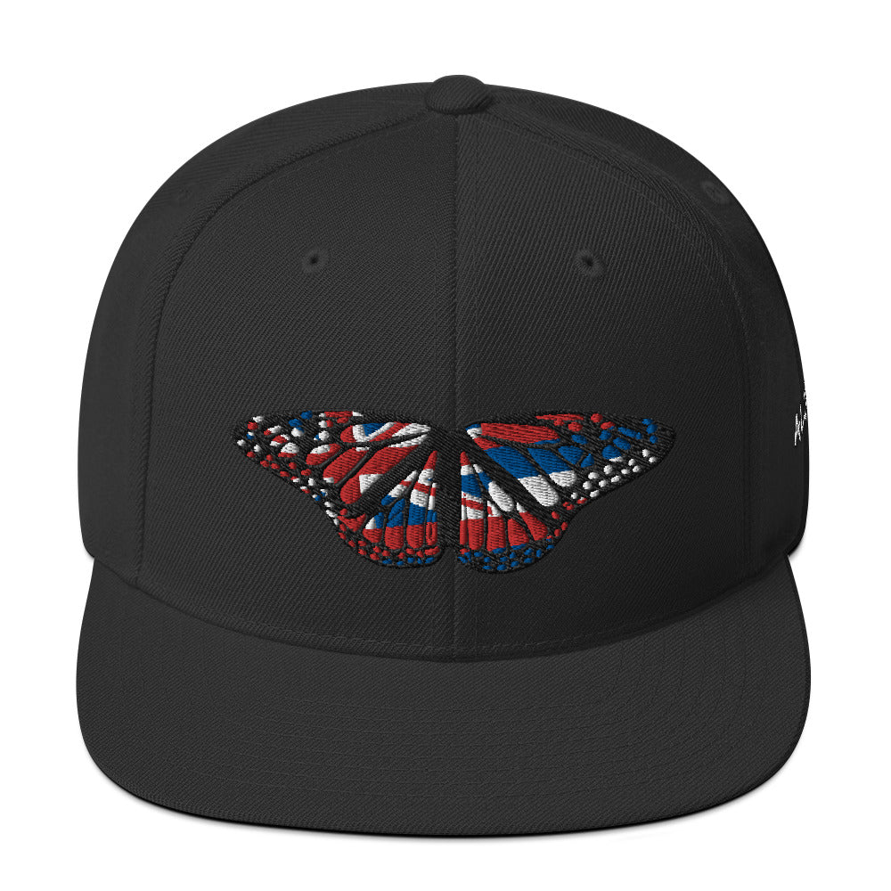 &quot;Hawaiian Butterfly Design&quot; Embroidered Snapback Style Hat