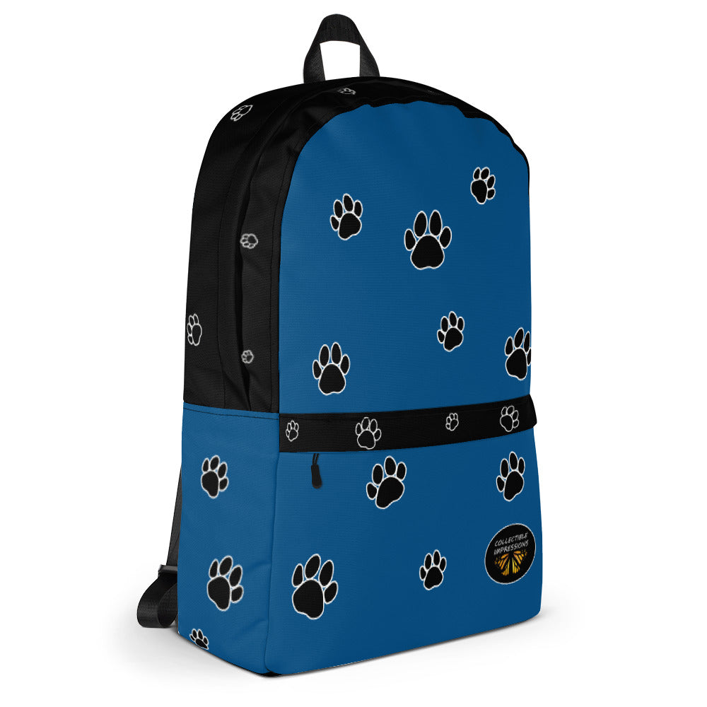 Backpack (Paw Print-Blue)