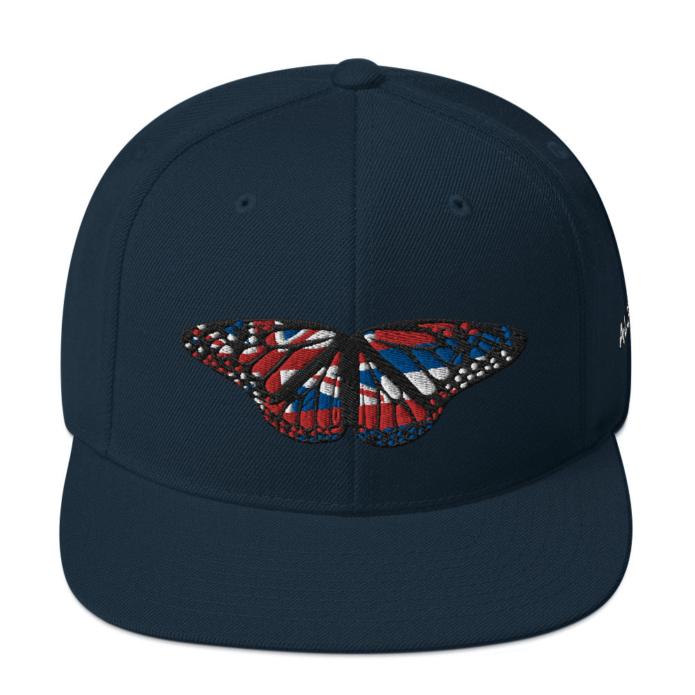 &quot;Hawaiian Butterfly Design&quot; Embroidered Snapback Style Hat