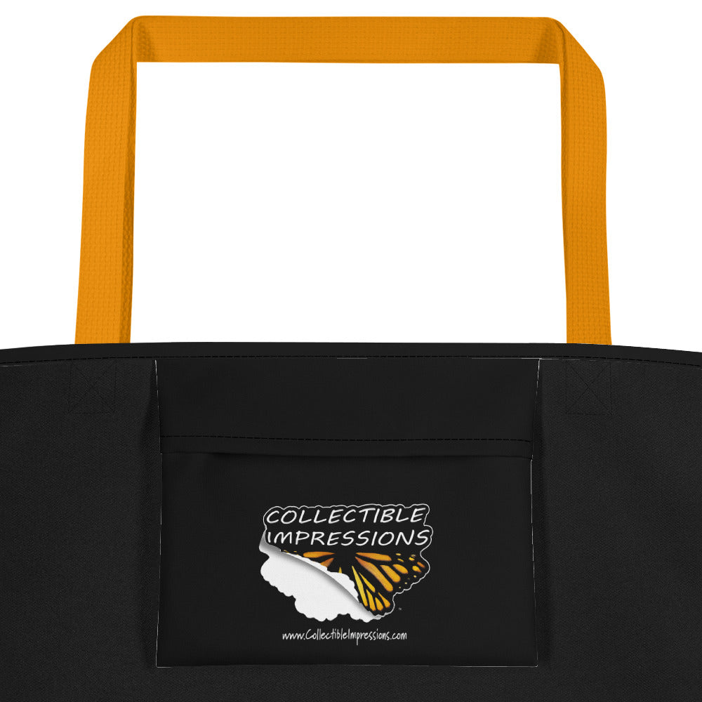 Collectible Impressions (Die Cut Sticker Style Logo) Beach Bag