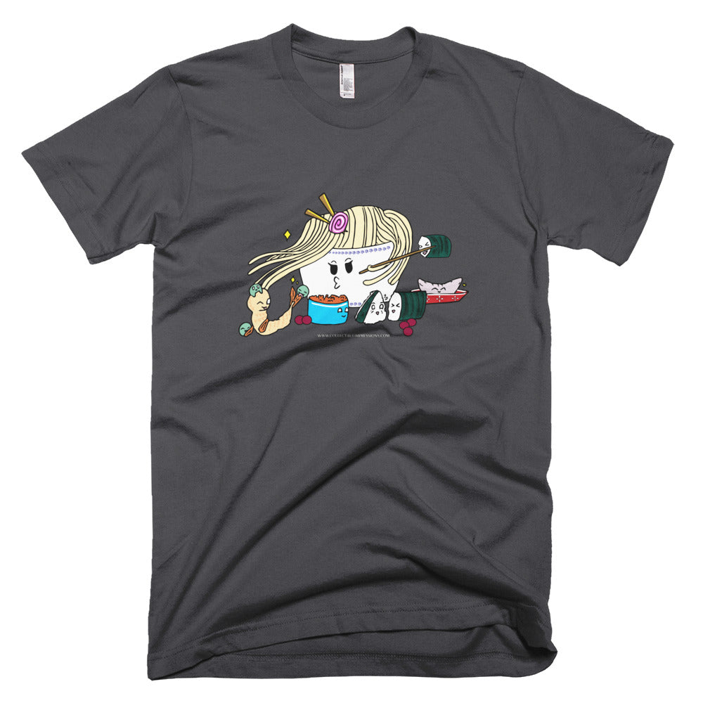 &quot;Ramen Meets Sushi&quot; Unisex Fine Jersey Cotton T-Shirt