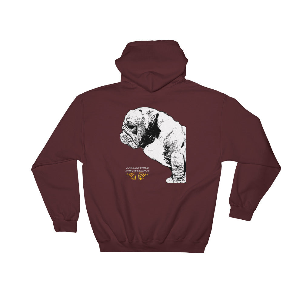 &quot;I LOVE BULLDOGS&quot; Hooded Pullover Sweatshirt