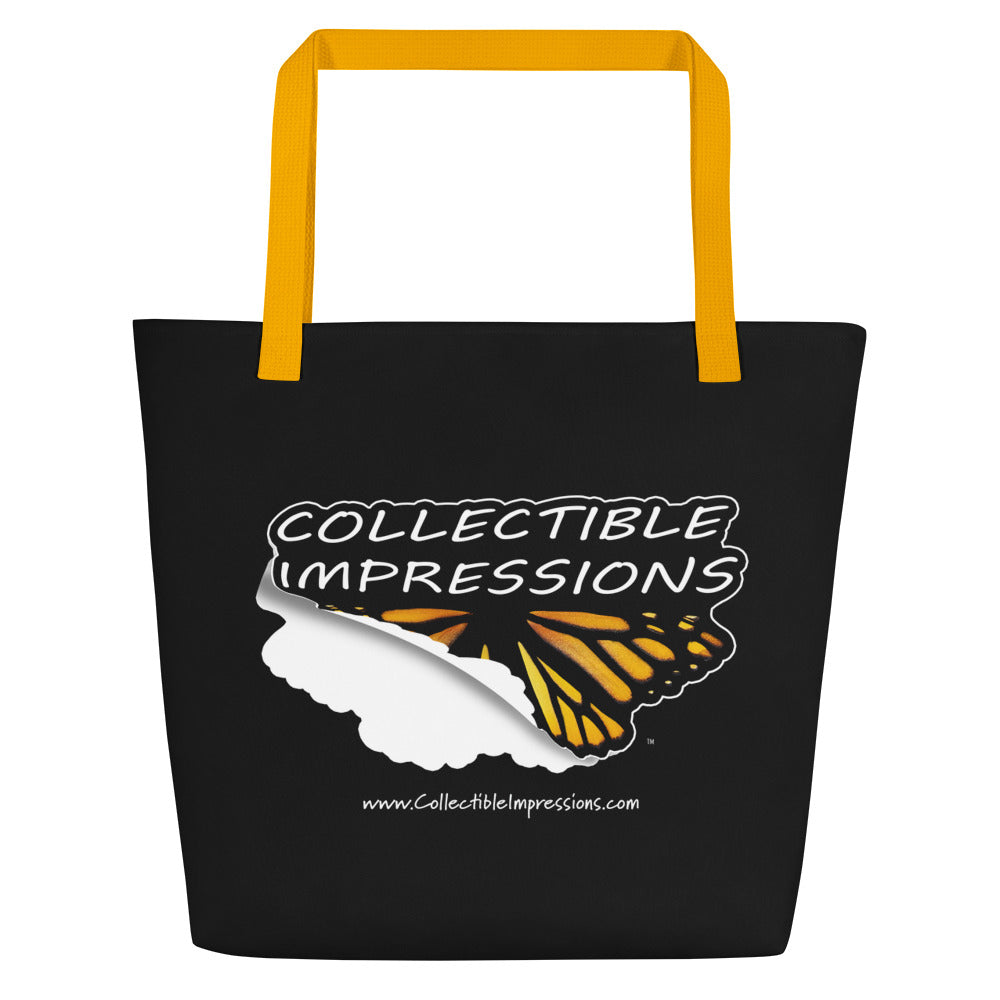 Collectible Impressions (Die Cut Sticker Style Logo) Beach Bag