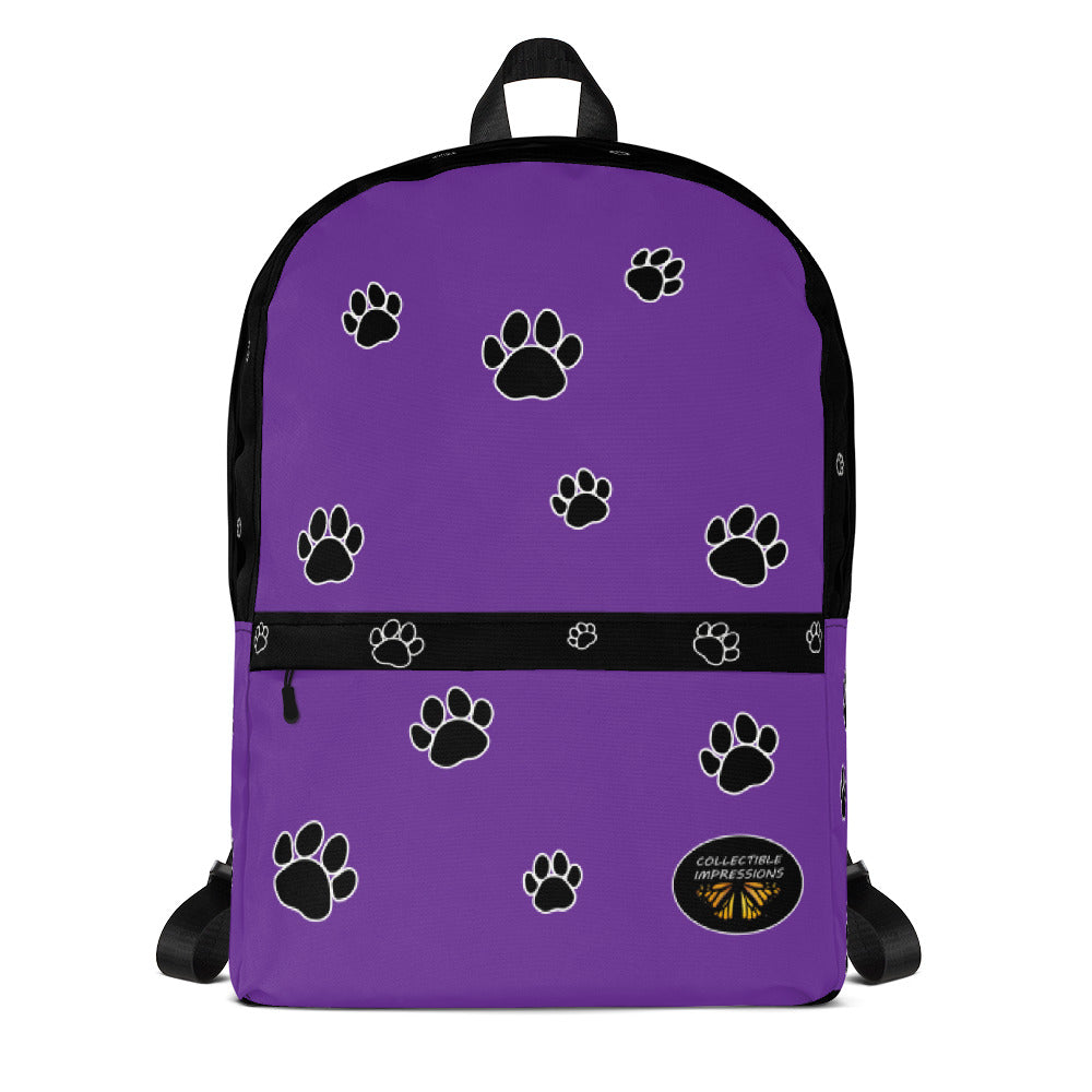 Backpack (Paw Print Purple)