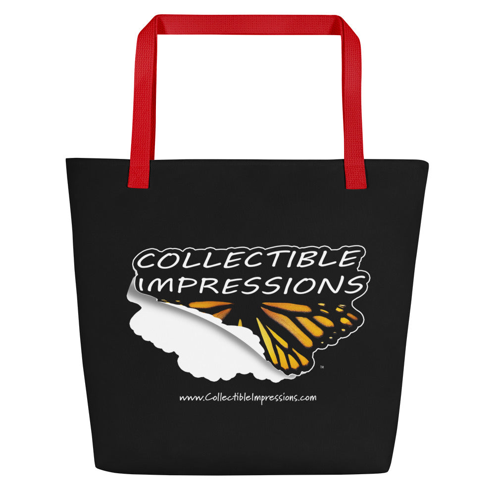 Collectible Impressions (Die Cut Sticker Style Logo) Beach Bag