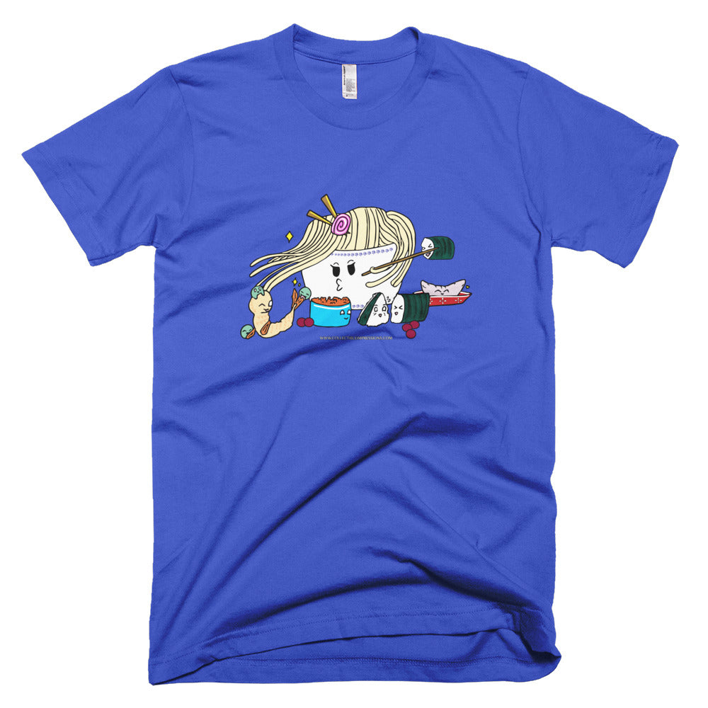 &quot;Ramen Meets Sushi&quot; Unisex Fine Jersey Cotton T-Shirt