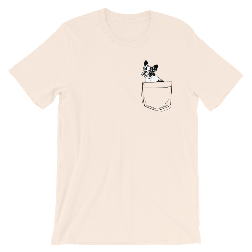 &quot;Pocket Full of Frenchie&quot; Short-Sleeve Unisex T-Shirt